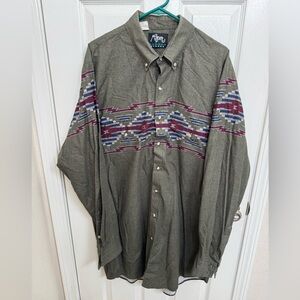 Vintage Roper Big & Tall XXL Wester Long Sleeve Button Up Shirt USA Made